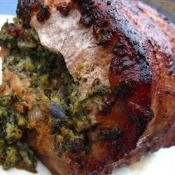 Pork Loin Stuffed with Spinach recipe