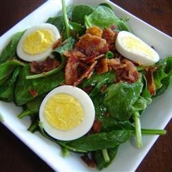 Wilted Spinach Salad recipe