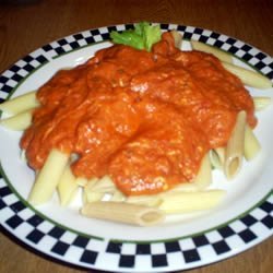Penne with Pink Vodka Sauce recipe