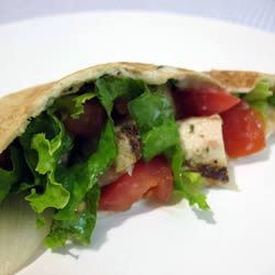 Warm Greek Pita Sandwiches With Turkey and Cucumber-Yogurt Sauce recipe