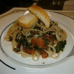 Fire-Roasted Tomato and Spinach Pasta recipe