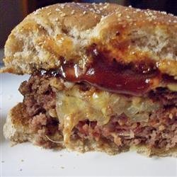 Easy Bacon, Onion and Cheese Stuffed Burgers recipe