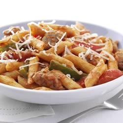 Zesty Penne, Sausage and Peppers recipe