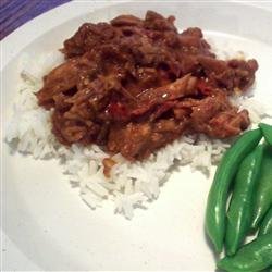 Slow Cooker Thai Pork with Peppers recipe