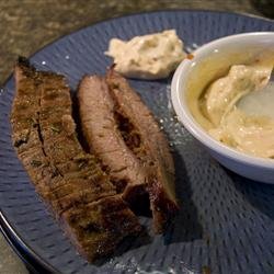 Easy BBQ Flank Steak with Chipotle Mayo recipe