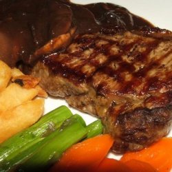 Pepper Steak With Port-Wine Mushroom Sauce recipe