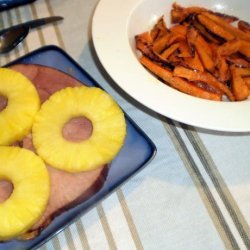 Grilled Ham With Pineapple and Cantaloupe recipe