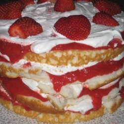 Strawberries and Cream Layer Cake recipe
