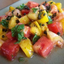 Heirloom Tomato Salad With Crisped Capers recipe