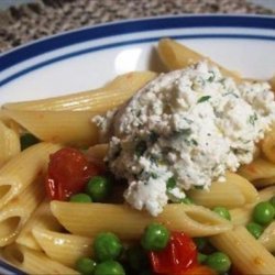 Penne With Peas, Grape Tomatoes and Ricotta recipe
