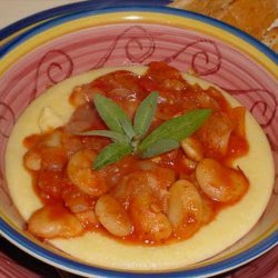 Polenta Fingers With Beans and Tomatoes recipe