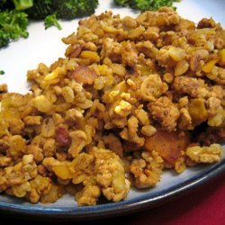 Mildly Curried Turkey Barley Dish (Rice Cooker) recipe
