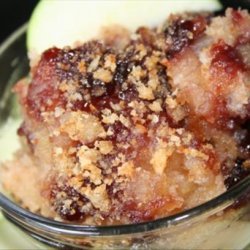 Danish Applesauce Breadcrumb Pudding recipe