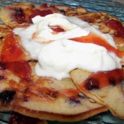 Summertime Fruit Pancakes With Fresh Cream recipe