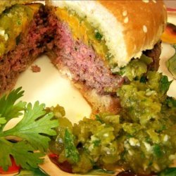 Chile Sirloin Burgers With Salsa Verde recipe