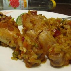 Chicken With Saffron Jeweled Rice recipe