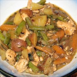 Chicken Stew with Roasted Balsamic Vegetables recipe