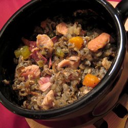 Low-Fat Crock Pot Herbed Turkey and Wild Rice Casserole recipe