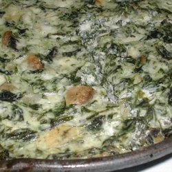 Crustless Dill Spinach Quiche With Mushrooms and Cheese recipe