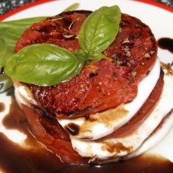 Roasted Tomato and Mozzarella Salad With Balsamic Reduction recipe