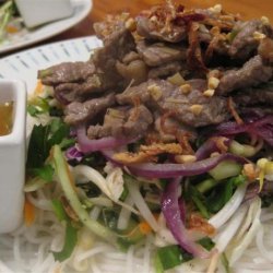 Lemongrass Beef and Onion Noodle Salad (Bun Bo) recipe