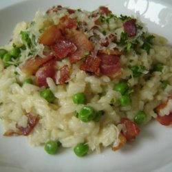 Easy Risotto With Bacon & Peas recipe