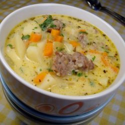 Cheesy Sausage & Potato Soup recipe