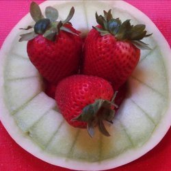 Melon Rings with Strawberries recipe