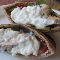 Chicken Gyros With Cucumber Salsa and Tsatsiki recipe