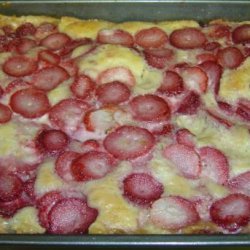Easy Strawberry  Custard Cake recipe