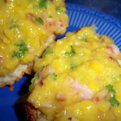 Creamed Corn, Parsley & Bacon on Muffins recipe
