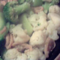Sauteed Broccoli, Cauliflower and Mushrooms recipe