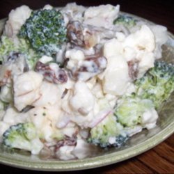 Broccoli, Cauliflower and Feta Salad recipe