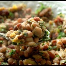 Warm Bean Salad with Balsamic-Bacon Vinaigrette recipe