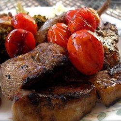 Grilled Marinated Lamb Chops With Balsamic Cherry Tomatoes recipe