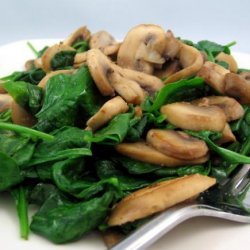 Sauteed Spinach With Mushrooms recipe