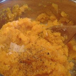 Mashed Roasted Sweet Potatoes With Parmesan recipe