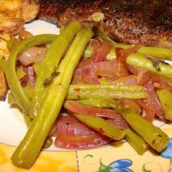 Green Beans With Sweet and Sour Red Onions recipe