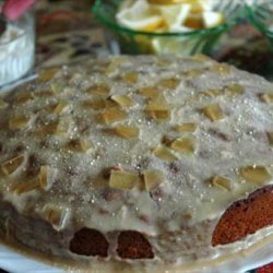 Preserved Ginger Cake With Lemon Icing Glaze recipe