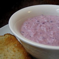 Purple Cauliflower Soup With Walnut Oil recipe