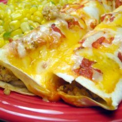 Cheesy Sausage and Egg Enchiladas recipe