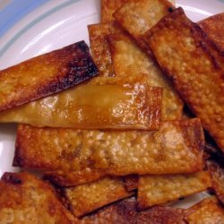 Oven-Baked Teriyaki or Thai Wonton Chips recipe