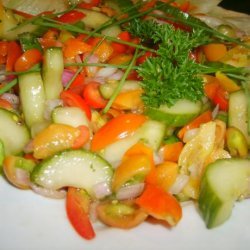 Tomato & Cucumber Salad With Mint recipe