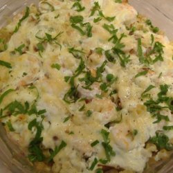 Orzo, Shrimp, and Pea Casserole recipe