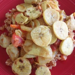 Brown Rice With Fried Bananas from Angola recipe