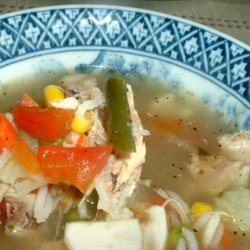Soup, Vegetable or Chicken-Vegetable (No-Salt-Added) recipe