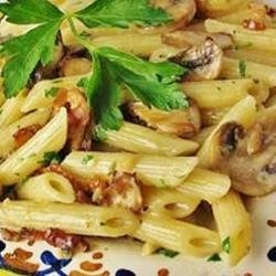 Penne with Pancetta and Mushrooms recipe