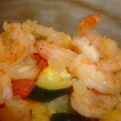 Shrimp with Penne and Squash recipe