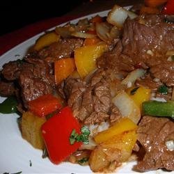 Succulent Ribeye and Peppers recipe
