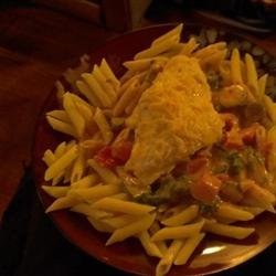 Penne Rosa with Parmesan Crusted Chicken recipe